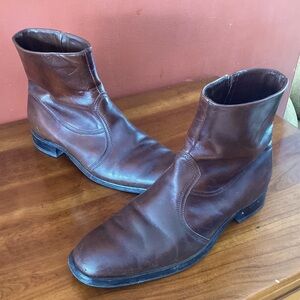Men’s 11.5 Vintage Florsheim Beatle boots Side Zip Leather Retro